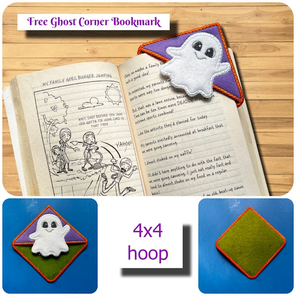 Free Ghost Corner Bookmark by Kreative Kiwi - 600