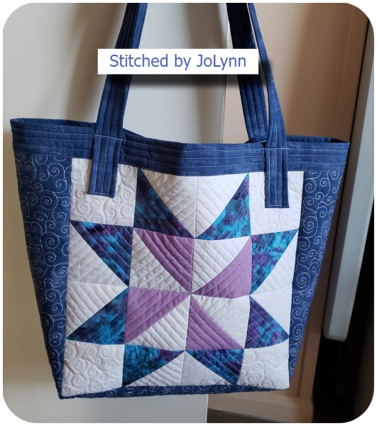 Free Half Square Triangle Bag by JoLynn