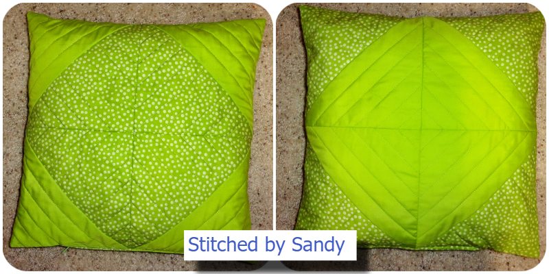Free Half Square Triangle Cushion by Sandy 1
