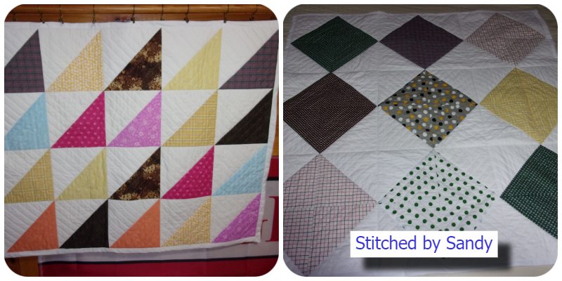 Free Half Square Triangle block Quilt by Sandy 2