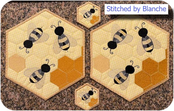 Free Honey Bee Coaster by Blanche