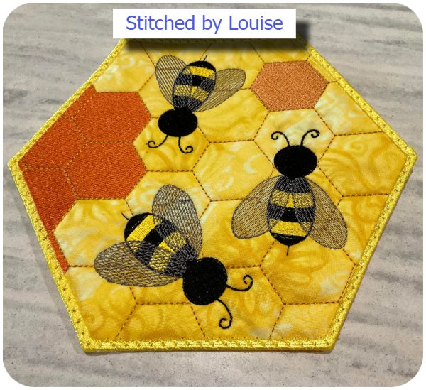 Free Honey Bee Coaster by Louise