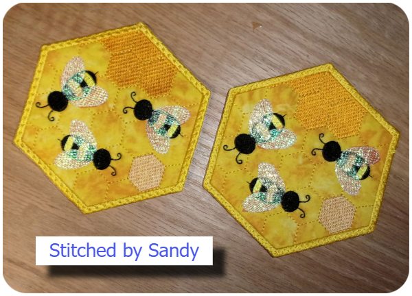 Free Honey Bee Coaster by Sandy
