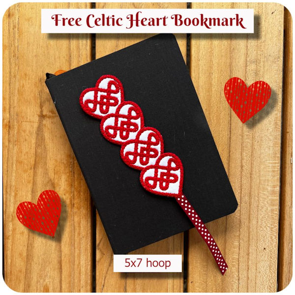 Free In the hoop Celtic Bookmark by Kreative Kiwi - 600