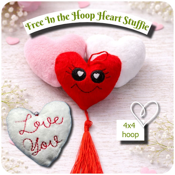 Free In the hoop Heart Stuffie by Kreative Kiwi -600