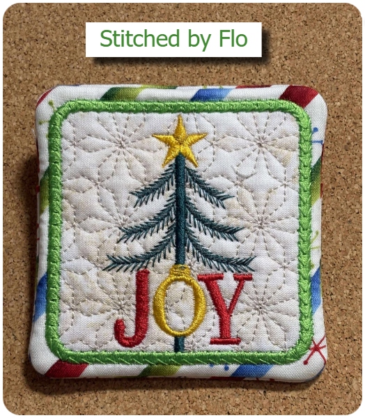 Free In the hoop Joy Coaster stitched by Sandy