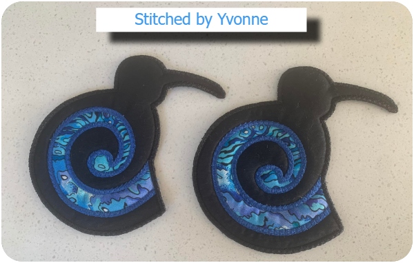 Free Kiwi Mug Rug by Yvonne