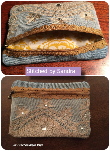 Free Lace Bag by Sandra - recycled denims 1