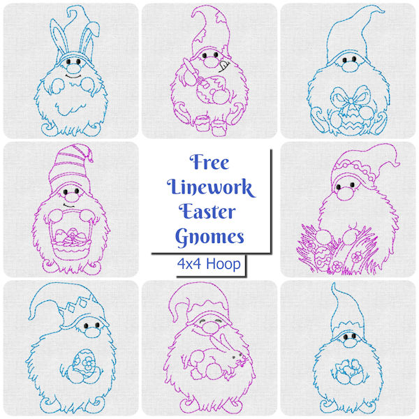 Free Linework Easter Gnomes by Kreative Kiwi - 650