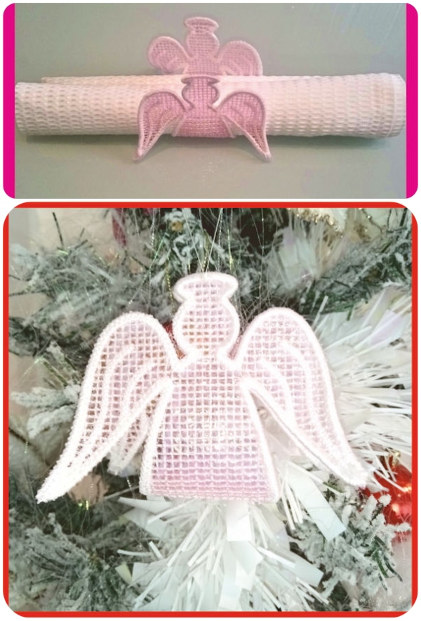 Free Mylar Angel Ornament and Napkin Holder