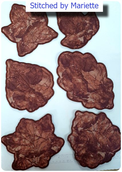 Free Ornate Leaf Coasters by Mariette