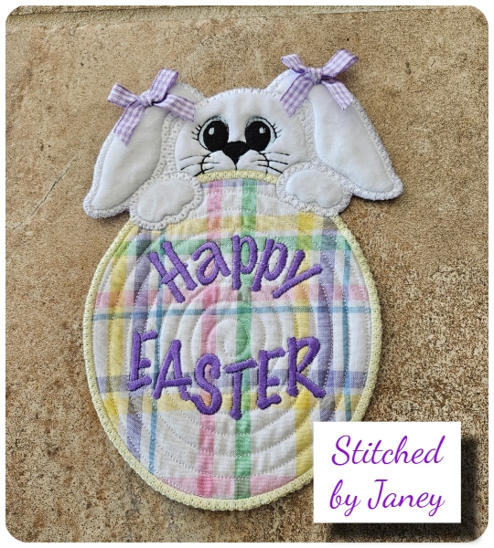 Free Peeking Easter Bunny by Janey