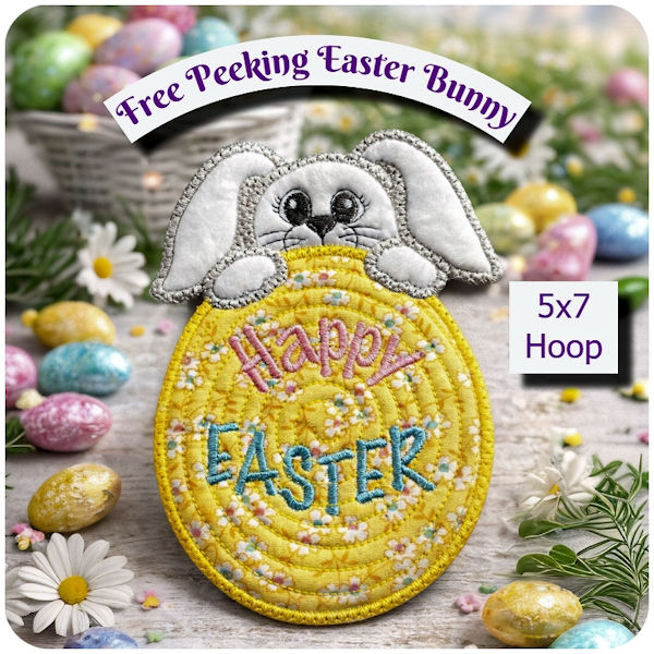Free Peeking Easter Bunny by Kreative Kiwi - 600