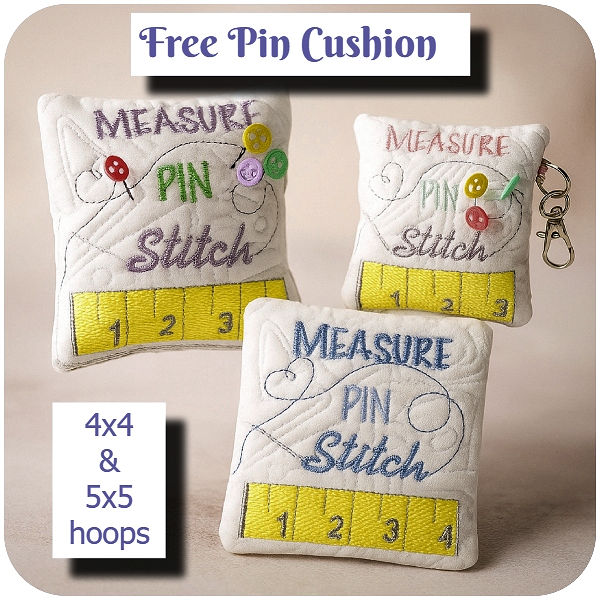 Free Pin Cushion in the hoop by Kreative Kiwi - 600