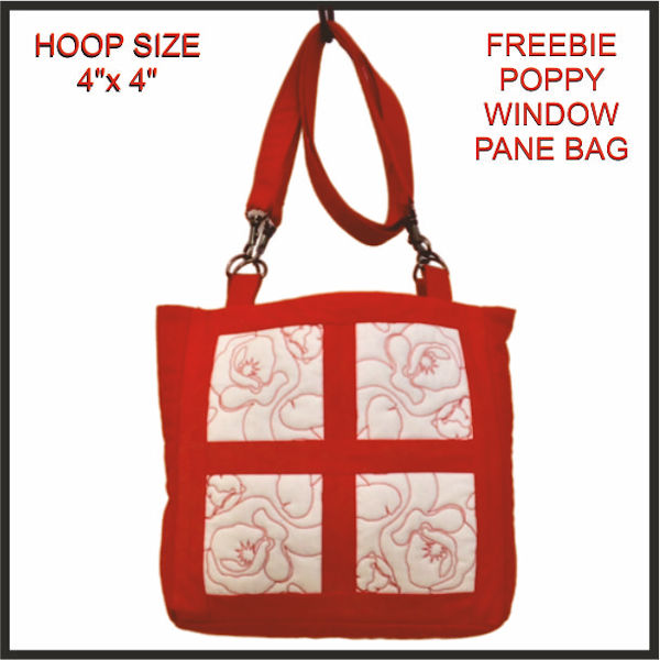 Free Poppy Window Pane Bag by Kays Cutz - 600