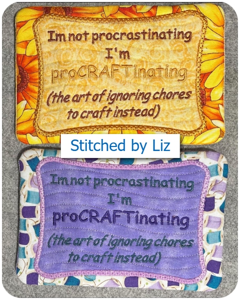 Free Procrafinating Mug Rug by Liz