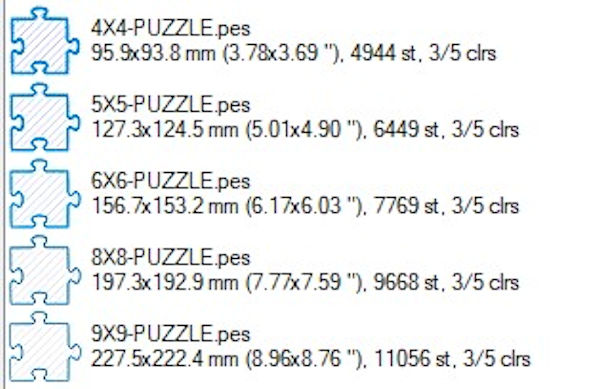 Free Puzzle Piece Sizes