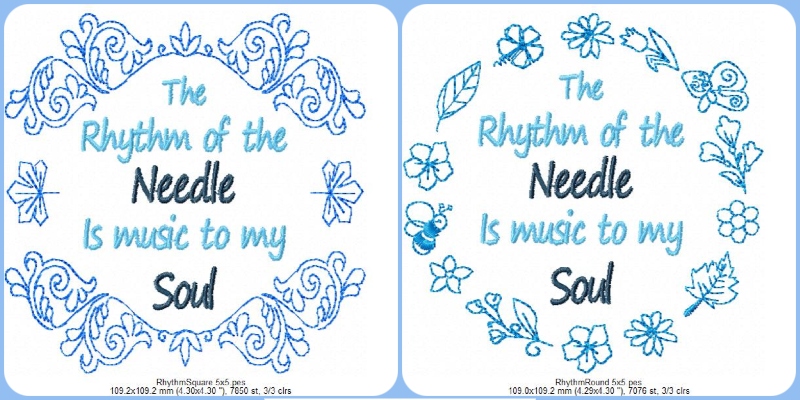 Free Rhythm of the Needle Square and round