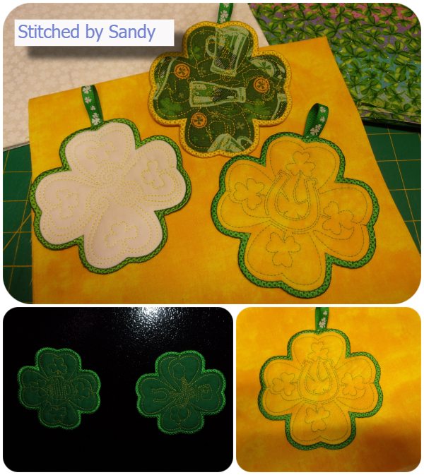 Free St Patricks Clover Coaster by Sandy 1