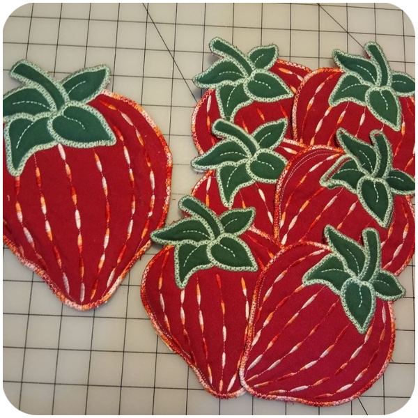 Free Strawberry Coasters by Jo