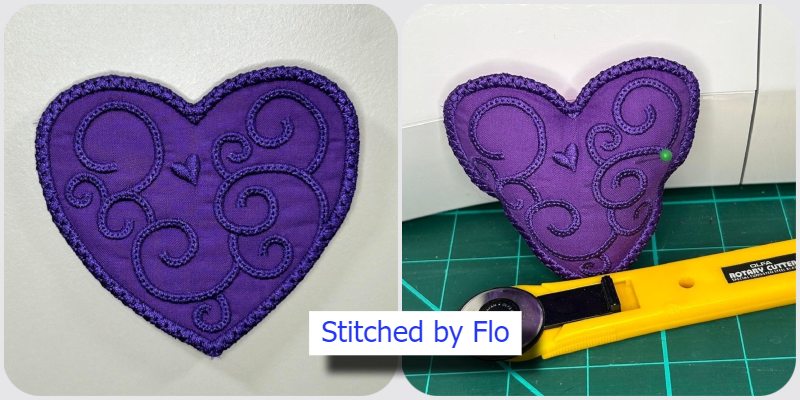 Free Swirly Heart Pin Cushion by Flo