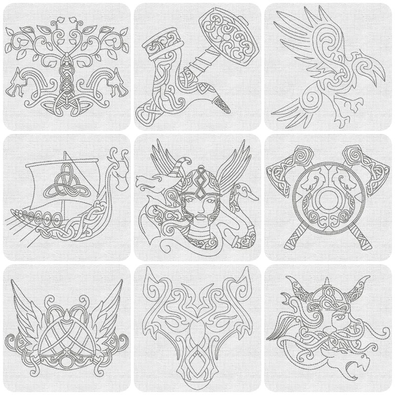 Free Viking embroidery designs by Kreative Kiwi - 800