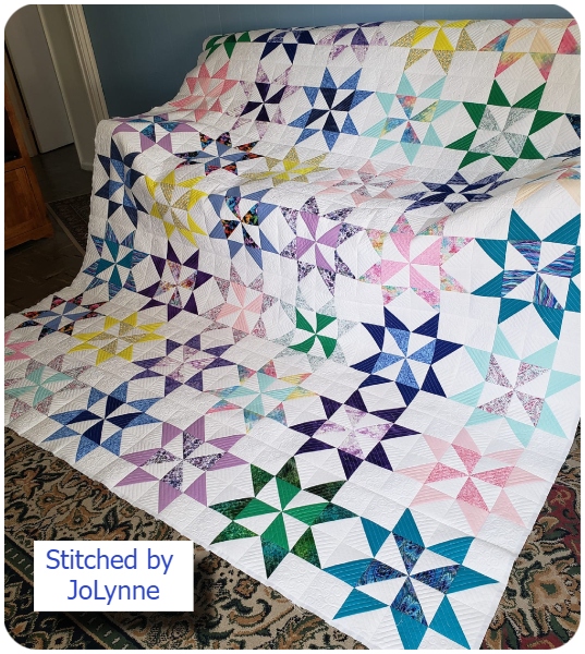 Freebie Quilt by JoLynn Free half square and free swirly block