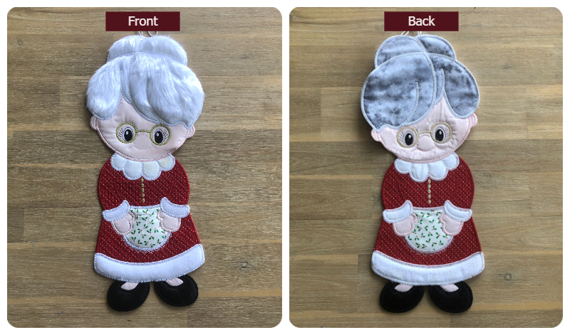 Front and Back of Mrs Claus