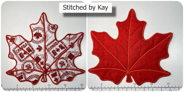 Front and back Canada Day Leaf by Kay W