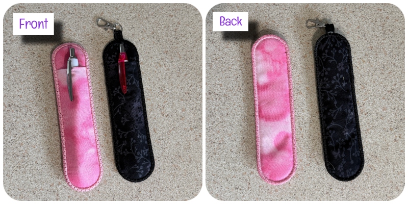 Front and back Free In the hoop Pen Holder by Kreative Kiwi - 800