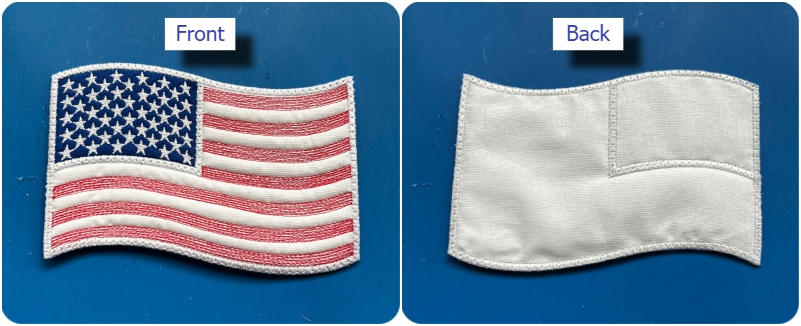 Front and back Free In the hoop US Flag by Kreative Kiwi