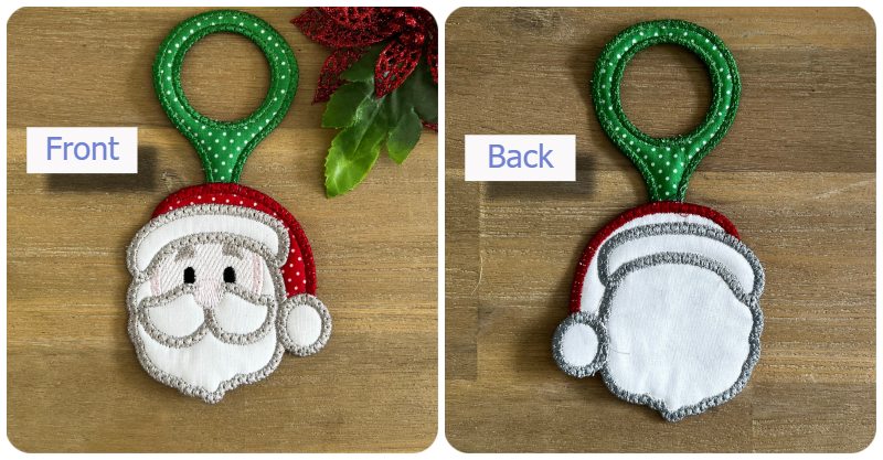 Front and back Santa Bottle Tag