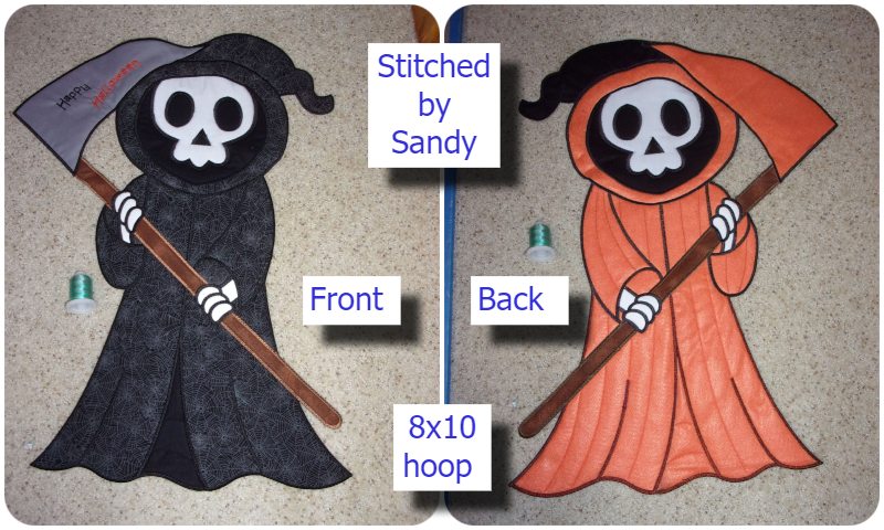 Front and back fully reversable Grim Reaper