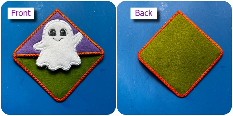 Front and back of Free Halloween Corner Bookmark by Kreative Kiwi