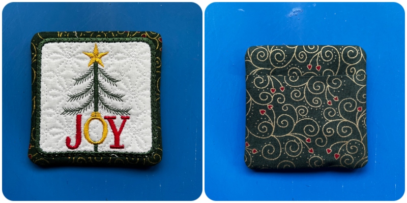 Front and back of Free Joy Coaster by Kreative Kiwi