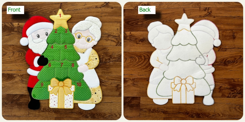 Front and back of Santas Advent