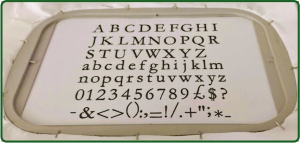 Garamond Font - 600 In hoop