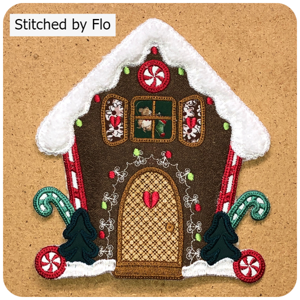Gingerbread House stitched by Flo - 1