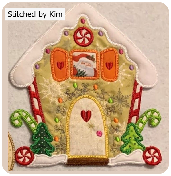 Gingerbread House stitched by Kim