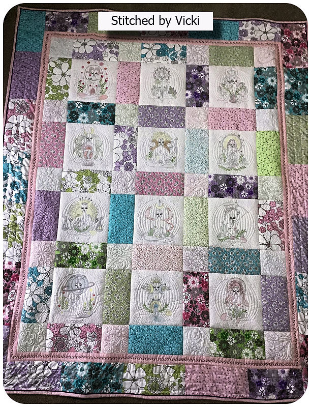 Goddess Zodiac Quilt by Vicki