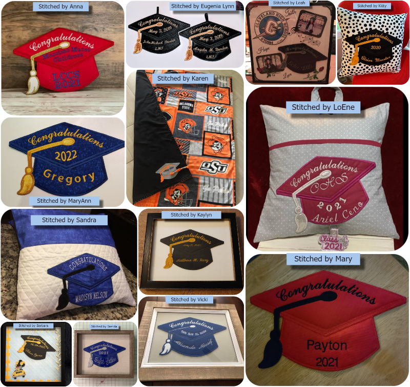 Graduation Cap samples by Kreative Kiwi group