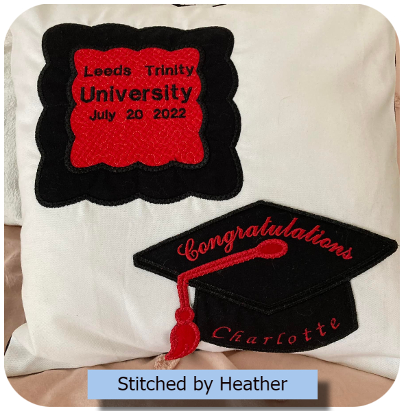 Graduation Cushion by Heather