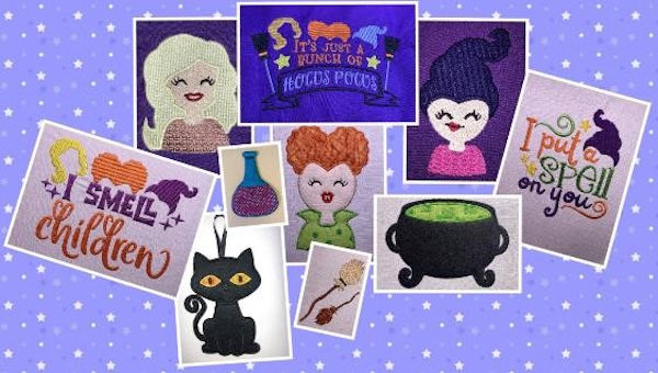 Hocus Pocus Halloween Embroidery design