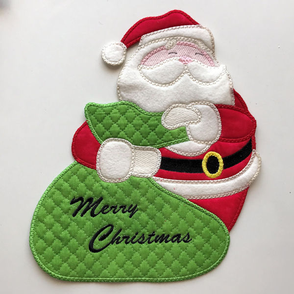 Large Applique Santa