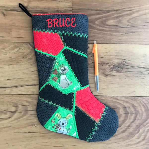 crazy patch xmas stocking