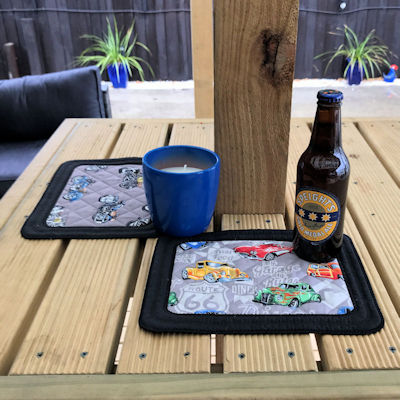 beer coaster in the hoop