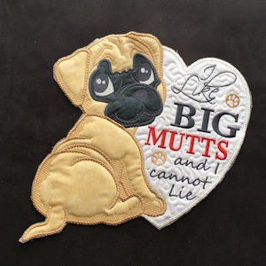 Bull Mastiff Applique Design