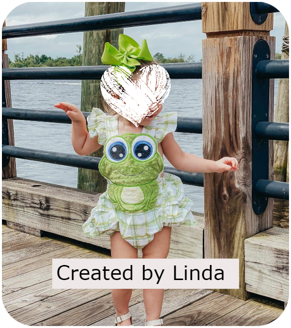Large Frog Romper by Linda