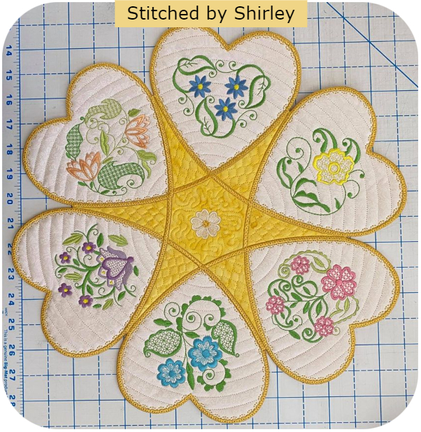 IW SHIRLEY FLORAL CIRCLES AND HEARTS IN ABUNDANCE