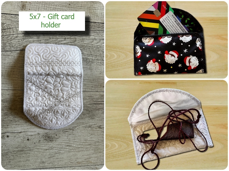 In the hoop Crazy Patch Charm Gift Card Holder by Kreative Kiwi - 800